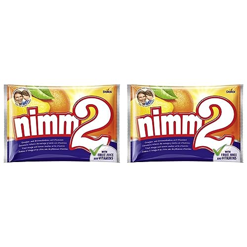nimm2 Bonbons – 1 x 1000g Großpackung – Gefüllte Bonbons mit Fruchtsaft und Vitaminen (Packung mit 2) von nimm2