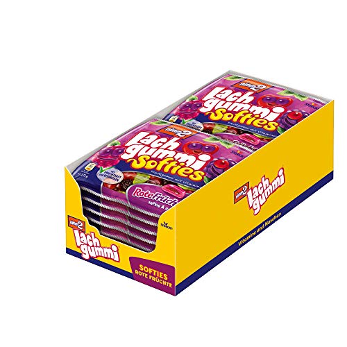 nimm2 Lachgummi Softies Rote Früchte (18 x 225g) / Fruchtgummi mit Fruchtsaft und Vitaminen von nimm2