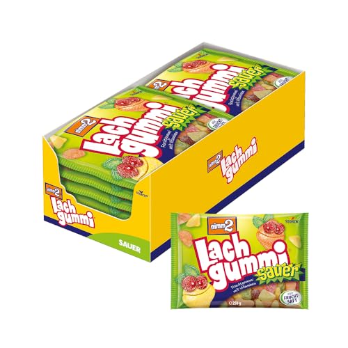 nimm2 Lachgummi Sauer – 15 x 250g – Saure Fruchtgummis mit Fruchtsaft und Vitaminen von nimm2 Lachgummi