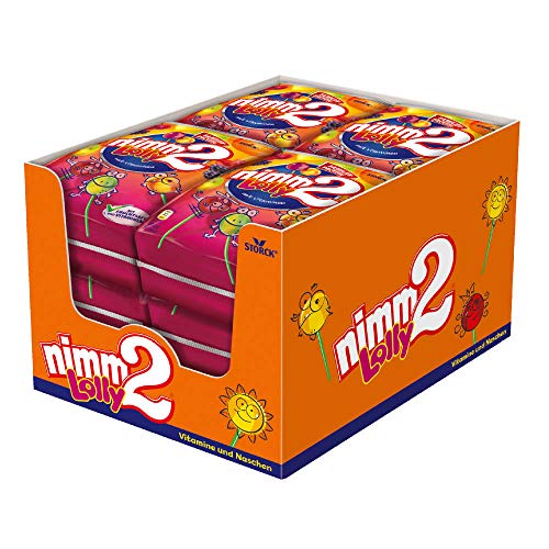 nimm2 Lolly (10 x 200g) / Fruchtige Lutscher mit Vitaminen in 4 Sorten von nimm2