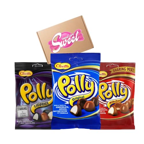 Polly Mischpaket 3x 400g – Gourmet Lakritz in Zartbitterschokolade & Vollmilchschokolade & Lakritz perfekt für den Filmabend oder für die feiern von Nohawa