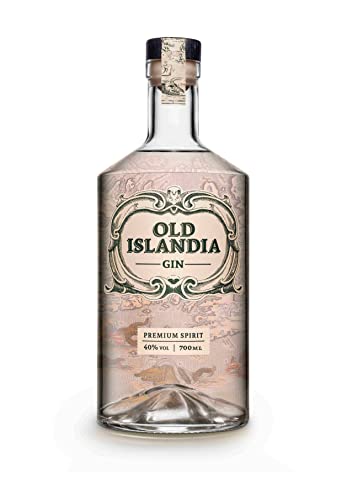 Old Islandia Gin, Island Gin - 0,7 L. - 40% Vol, Volcanic Gin, alter Gin, Volcanic Drinks Gin, Premium Spirituose von nú