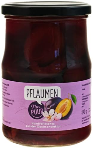 Pflaumen, halbe Frucht, entsteint, mit Rohzucker 12 x 540 gr Pflaumen, halbe Frucht, entsteint, mit Rohzucker 12 x 540 gr von nur puur