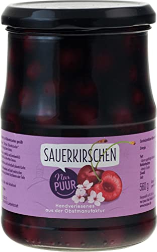 Sauerkirschen, entsteint, mit Rohrohrzucker 6 x 560 gr Sauerkirschen, entsteint, mit Rohrohrzucker 6 x 560 gr von nur puur