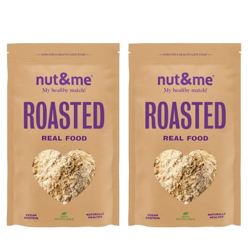 Erdnussbutter Pulver 400 g nut&me | 100% natürlich und vegan | Peanut Butter Powder | Hochwertige Proteine | Glutenfrei | Packung 2 x 200 g von nut&me