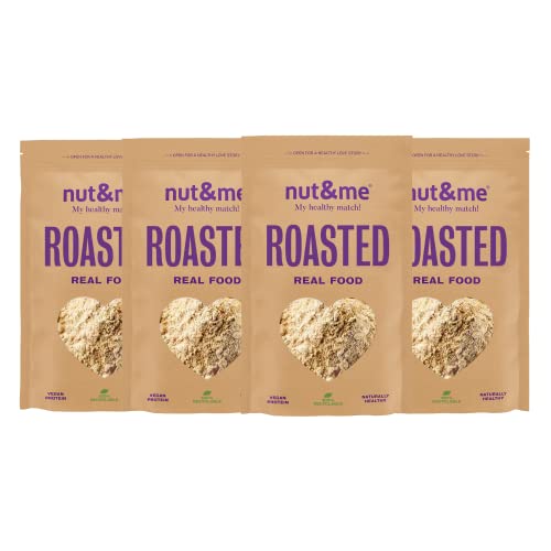 Erdnussbutter Pulver 800 g nut&me | 100% natürlich und vegan | Peanut Butter Powder | Hochwertige Proteine | Glutenfrei | Packung 4 x 200 g von nut&me