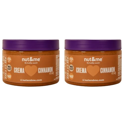 Pekannusscreme 250 gr nut&me | Geschmacksrichtung Cinnamon Roll | Auf Basis von Pekannüssen, Mandeln, Datteln, Zimt, Ingwer| Glutenfrei|Laktosefrei| Ohne zugesetzten Zucker|Vegan|Verpackung 2 x 250 g von nut&me