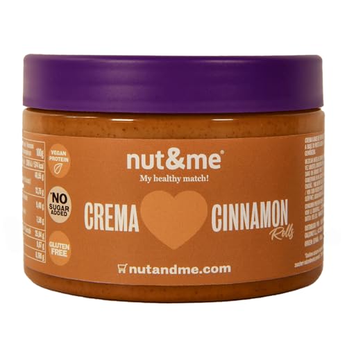 Pekannusscreme 250 gr nut&me | Geschmacksrichtung Cinnamon Roll | Auf Basis von Pekannüssen, Mandeln, Datteln, Zimt, Ingwer| Glutenfrei|Laktosefrei| Ohne zugesetzten Zucker|Vegan | von nut&me