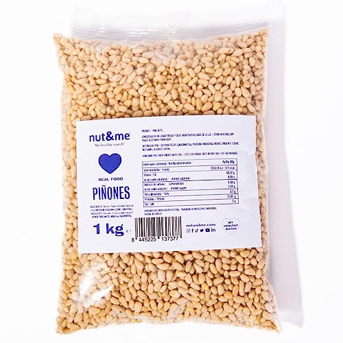Pinienkerne 1 kg nut&me | Naturbelassen | Geschält Pinienkerne | Ideal für Pesto | von nut&me