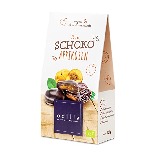 Odilia Bio Schoko Aprikosen 100g | Saftige Aprikosen in zarter Schokolade | Vegane & glutenfreie Nascherei | Ohne raffinierten Zucker | Mit Datteln gesüßt | Made in Germany Odilia Bio Schoko Aprikosen 100g | Saftige Aprikosen in zarter Schokolade | Vegane & glutenfreie Nascherei | Ohne raffinierten Zucker | Mit Datteln gesüßt | Made in Germany von odilia