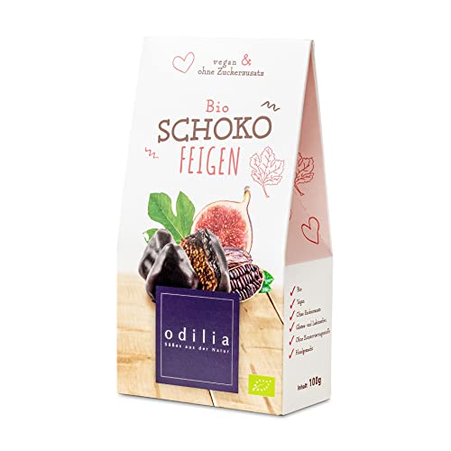 Odilia Bio Schoko Feigen 115g | Saftige Feigen in zarter Schokolade | Vegane & glutenfreie Nascherei | Ohne raffinierten Zucker | Mit Datteln gesüßt | Made in Germany Odilia Bio Schoko Feigen 115g | Saftige Feigen in zarter Schokolade | Vegane & glutenfreie Nascherei | Ohne raffinierten Zucker | Mit Datteln gesüßt | Made in Germany von odilia