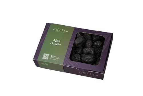 Odilia Bio Ajwa Datteln aus Saudi-Arabien | Vegane & glutenfreie Nascherei | Ohne raffinierten Zucker | Mit Datteln gesüßt | Made in Germany 750g Odilia Bio Ajwa Datteln aus Saudi-Arabien | Vegane & glutenfreie Nascherei | Ohne raffinierten Zucker | Mit Datteln gesüßt | Made in Germany 750g von odilia