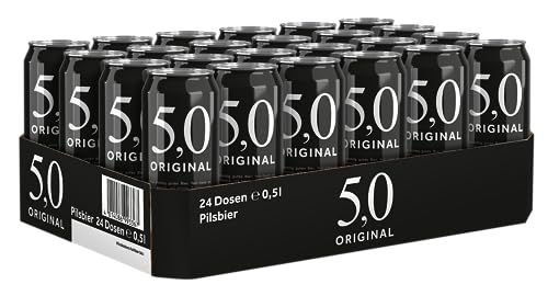 5,0 Pils Original, 24er Dosentray, EINWEG (24 x 0.5l) von 5,0 ORIGINAL