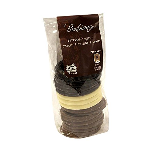Bonbiance krakelingen puur melk wit 150g Beutel (Vollmilch-, Zartherb- & weiße Schokolade) von ohne Hersteller