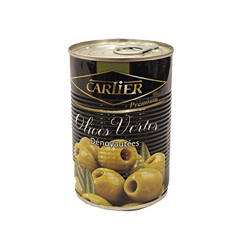 Cartier Premium Olives Vertes Dénoyautées 400g Konserve (Enkernte grüne Oliven) von ohne Hersteller