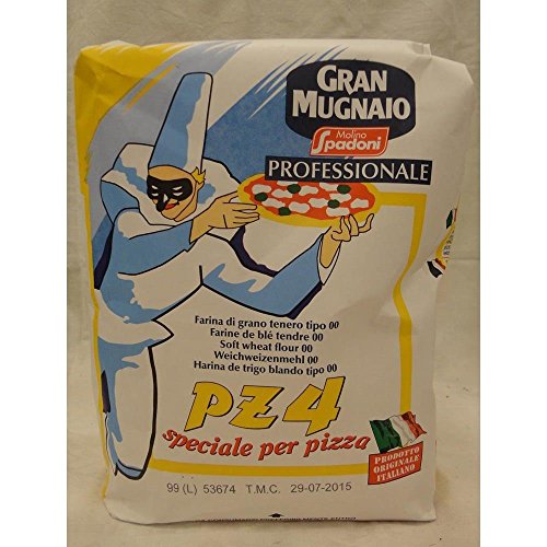 Gran Mugnaio Professionale Farina di grano Tipo 00 PZ4 Speciale per Pizza 5000g Packung (Weichweizenmehl Typ 00 für Pizza) von Molino Spadoni