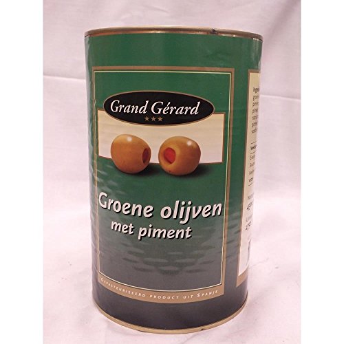 Grand Gérard groene Olijven met Piment 4300ml Konserve (grüne Oliven mit Piment) von ohne Hersteller