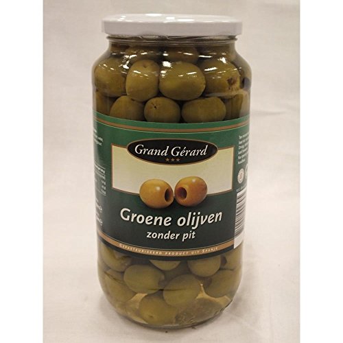 Grand Gérard groene Olijven zonder Pit 935ml Glas (entkernte grüne Oliven) von ohne Hersteller
