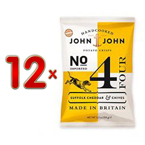 John & John N°4 Suffolk Cheddar & Chives 12 x 150g (Cheddar-Käse & Schnittlauch) von ohne Hersteller
