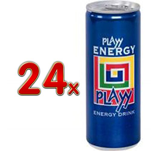 PLAYY Energy Drink 6 Pack á 4 x 0,25l eingeschweißt (24 Dosen) von ohne Hersteller
