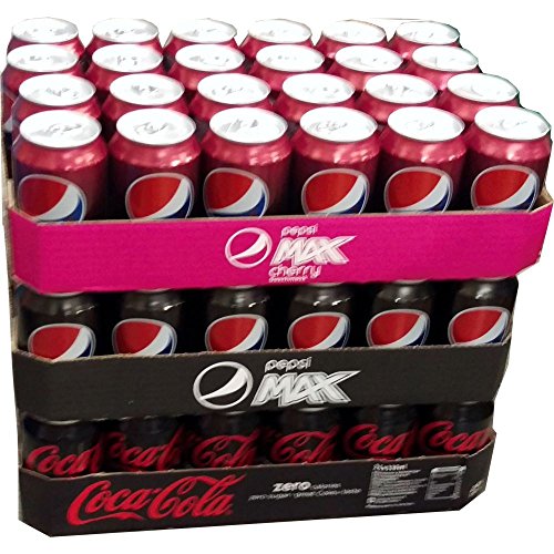 Pepsi Max Cherry, Pepsi Max & Coca Cola Zero je 24 x 0,33l Dose XXL-Paket (72 Dosen gesamt) von ohne Hersteller