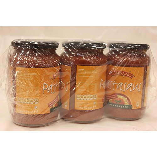 Toresano Pastasaus Provençale 3 x 500ml Glas (Provinzialische Nudel Sauce) von ohne Hersteller