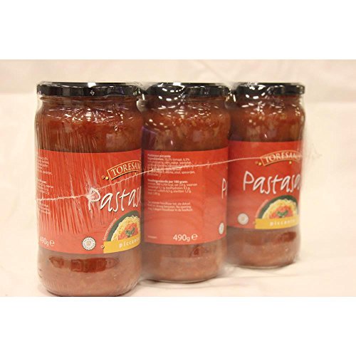 Toresano Pastasaus piccante 3 x 500ml Glas (Pikante Nudel Sauce) von ohne Hersteller