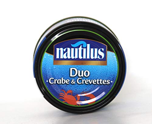 Nautilus Duo crabe & crevettes, Mischung aus Krabbenfleisch und Garnelen, Füllgewicht 145g. ATG/105g. Nautilus Duo crabe & crevettes, Mischung aus Krabbenfleisch und Garnelen, Füllgewicht 145g. ATG/105g. von ohne Marke