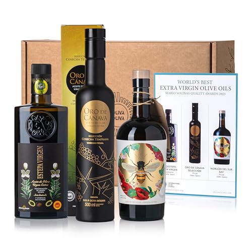 olivaoliva Beste Öle der Welt Mario Solinas 2023 - Geschenkbox 3 x 500 ml von olivaoliva
