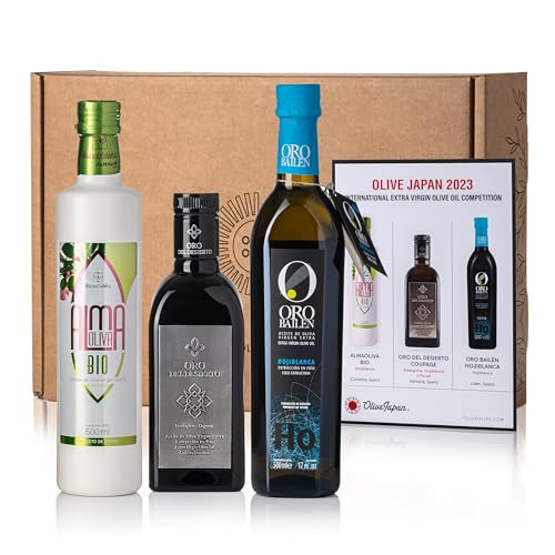 Beste Öle der Welt Olive Japan 2023 - Geschenkbox 3 x 500 ml von olivaoliva