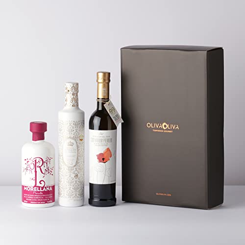 Die besten Nativen Olivenöle Extra der Welt (Der Feinschmecker Magazine Olio Award 2021) - Packung mit 3 Flaschen à 500 ml (Kartonverpackung) von olivaoliva