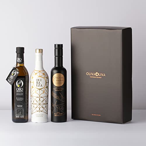 Die besten Nativen Olivenöle Extra der Welt (Jaén Selección 2021) - Packung mit 3 Flaschen à 500 ml (Kartonverpackung) von olivaoliva