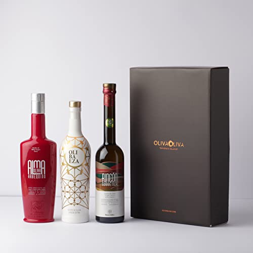 Die besten Nativen Olivenöle Extra der Welt (TOP10 des Internationalen Qualitätspreises für Natives Olivenöl Extra EVOOLEUM Awards 2021) - Packung mit 3 Flaschen à 500 ml (Kartonverpackung) von olivaoliva