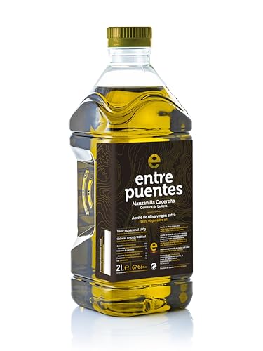 Entre Puentes Natives Olivenöl extra 2 Liter - Extra natives Öl aus der Commerca de Cáceres Manzanilla Cacereña im günstigen Format 2l von olivaoliva