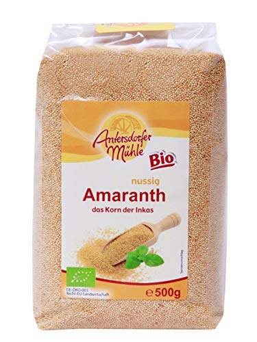 Antersdorfer Mühle - BIO Amaranth Pur - Vollwertiger Getreideersatz - DE-ÖKO-003 - 500g Beutel von olivenoel.de