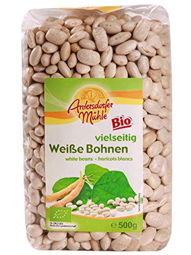 Antersdorfer Mühle - BIO Weiße Bohnen - vielseitig einsetzbar - DE-ÖKO-003 - 500g Beutel von olivenoel.de