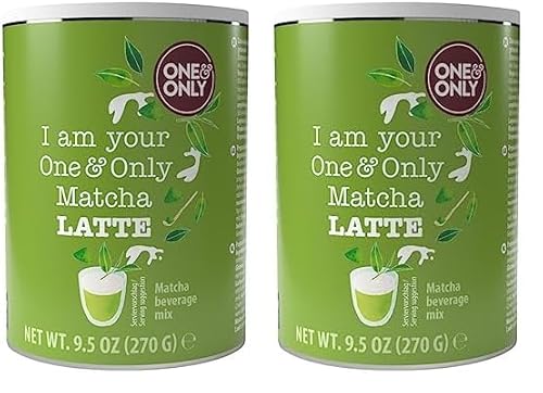 One&Only Matcha Latte Powder 270 g - Typisch herber Geschmack mit Süße abgemildert, mit 15 % Matcha ideal für alle Matcha-Einsteiger (Packung mit 2) von one&only