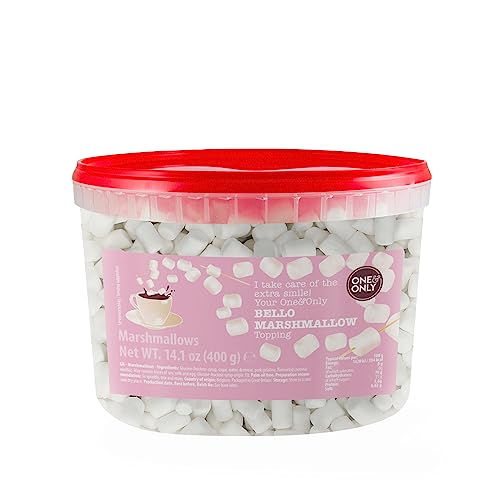 One&Only Topping Bello Marshmallow 400 g - Kleine, weiße Schaumzucker-Köstlichkeiten zum Dekorieren und Verzieren One&Only Topping Bello Marshmallow 400 g - Kleine, weiße Schaumzucker-Köstlichkeiten zum Dekorieren und Verzieren von one&only