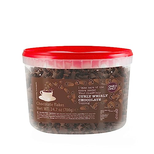 One&Only Topping Curly Whirly Chocolate 700 g - Feine Schokoladenflocken zum Verzieren von one&only