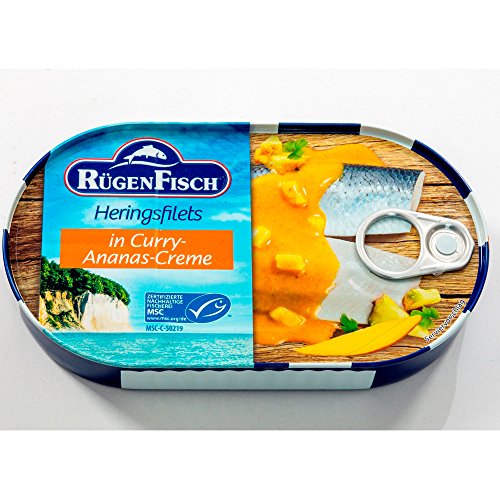 Heringsfilets in Curry Ananas-Creme 200g Rügenfisch - Ostprodukte und Ostwaren Heringsfilets in Curry Ananas-Creme 200g Rügenfisch - Ostprodukte und Ostwaren von ostprodukte-versand