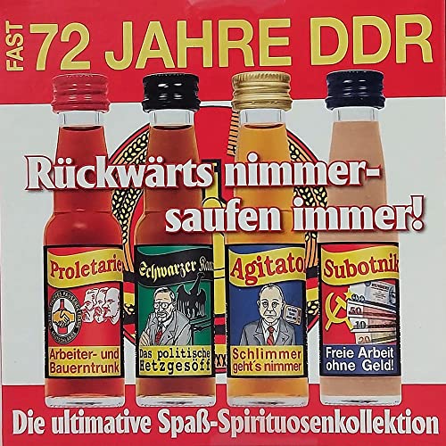 ostprodukte-versand Fast 72 Jahre DDR Spirituosen 4Pack - nostalgische DDR Kultprodukte - Ossi Produkte von ostprodukte-versand