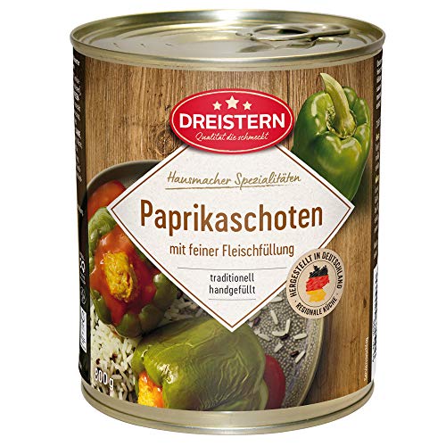ostprodukte-versand Set: Dreistern 2 Paprikaschoten 800g & DDR Kochbuch 144 Seiten von ostprodukte-versand