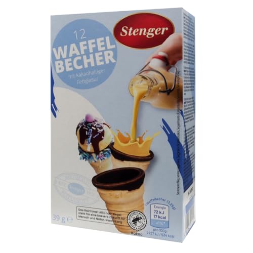 Stenger Waffelbecher mit Schokolade 12 Stück von ostprodukte-versand