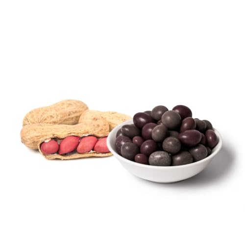 PAKKA Bio Fairtrade Schoko Peanuts, 1kg, Öko & Fair schokoliert, Erdnüsse Dragees, Erdnuss Drops, direkt hergestellt und abgefüllt in Kolumbien, vegan dragierte Erdnusskerne, 1000g von pakka