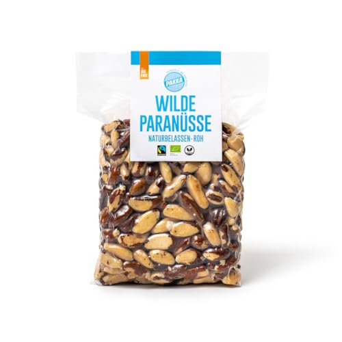 Bio Fairtrade Premium Paranüsse, 1000gr – 1 kg, Öko & Fair roh, Faire Bolivien Amazonas Paranusskerne Brazil Nuts, Nüsse, Kerne, vegan, Familienpackung, Value-Pack von pakka