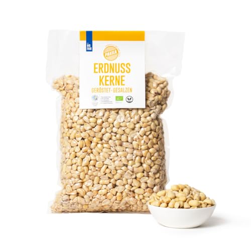 PAKKA - köstlich aromatische Premium Bio Fair Trade Erdnusskerne geröstet gesalzen 1kg, Öko geröstetet Erdnüsse direkt hergestellt und abgefüllt vom Produzenten in Kolumbien, vegan 1000g von pakka