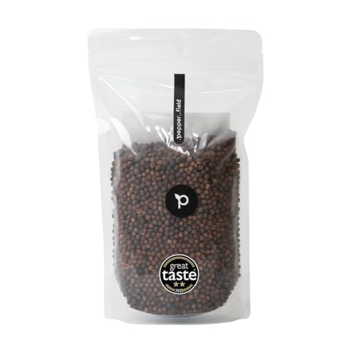 Pepper Field Kampot roter Pfeffer - doypack Pfeffer Rot, Premium Roter Pfefferkörner Ganz aus Kambodscha, Ganze Pfefferkörner für Mühle & Küche, Great Taste, Ideal zum Kochen & Grillen (500g) von .pepper..field