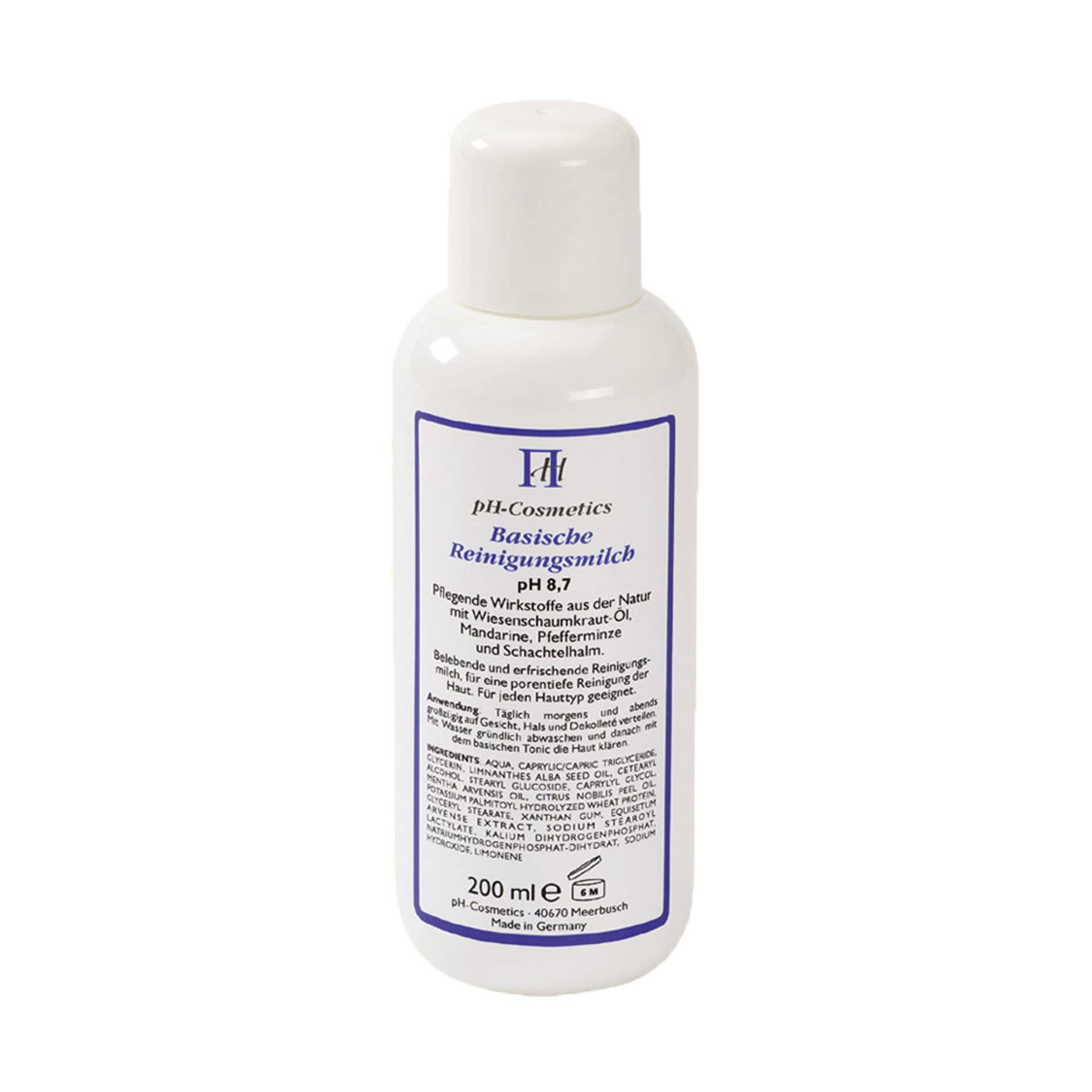 Basische Reinigungsmilch pH 8.7 200 ml - Erfrischt und belebt die Haut - vegan -ph Cosmetics von ph Cosmetics