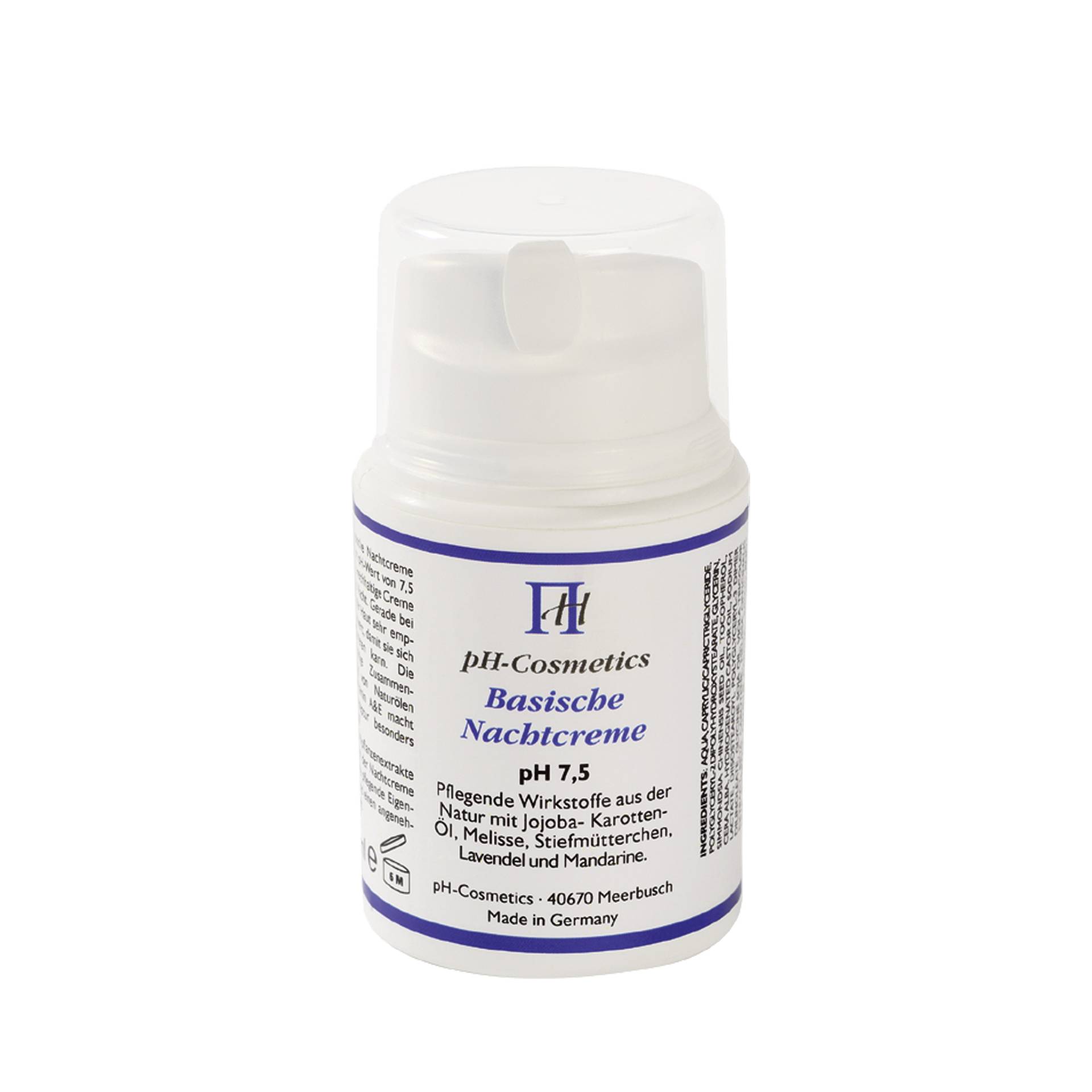 Basische Nachtcreme pH 7.5 50 ml - Bringt die Haut über Nacht ins Gleichgewicht - vegan - ph Cosmetics von ph Cosmetics
