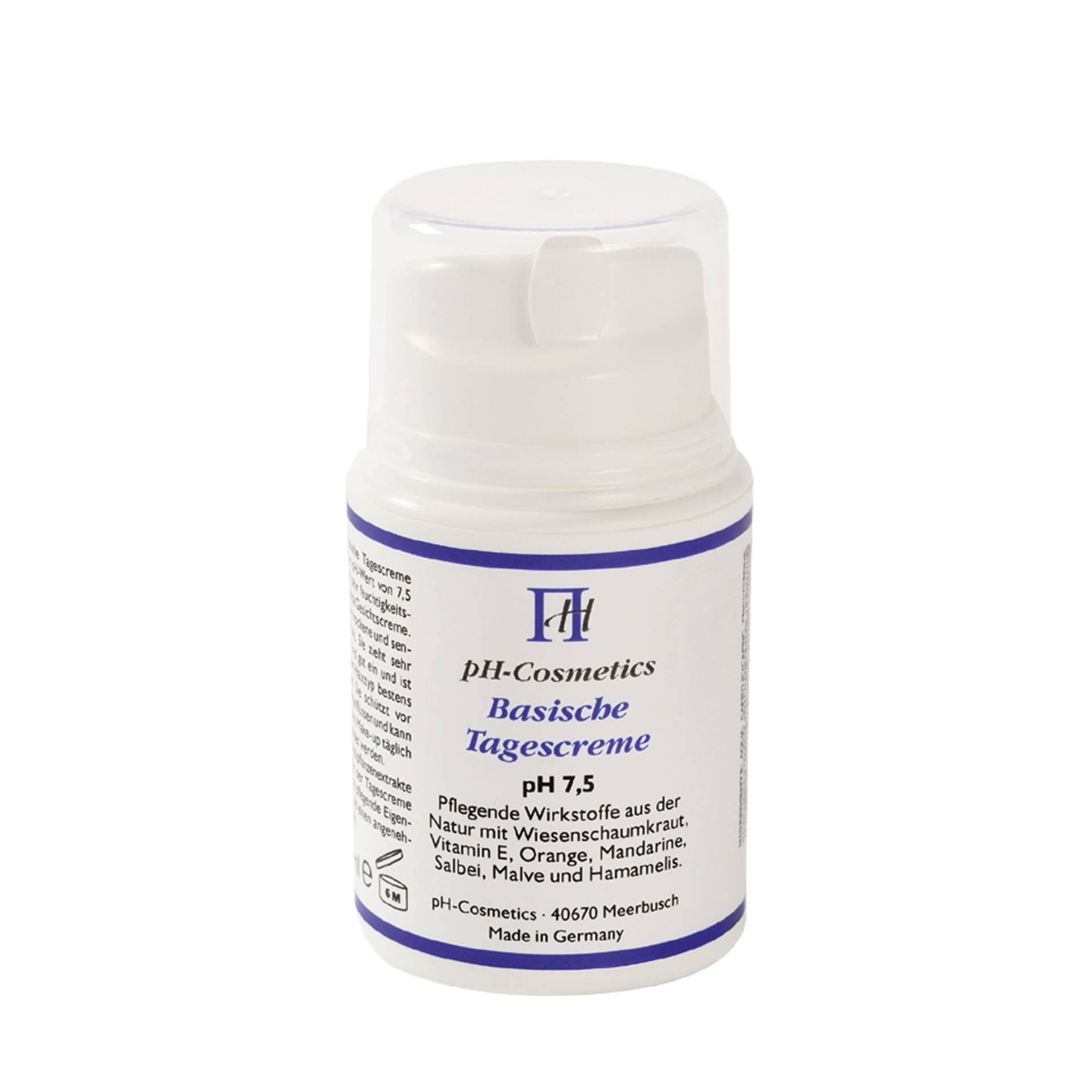 Basische Tagescreme, pH 7.5, 50 ml - Schützt vor Umwelteinflüssen und ist für jeden Hauttyp gut geeignet  - ph Cosmetics von ph Cosmetics